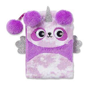 Justice for Girls Purple Pandacorn Pom Pom Journal Diary